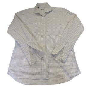 SUITSUPPLY Stamp Flower Print Long Sleeve Button Down Shirt Size 41 /‎ 16